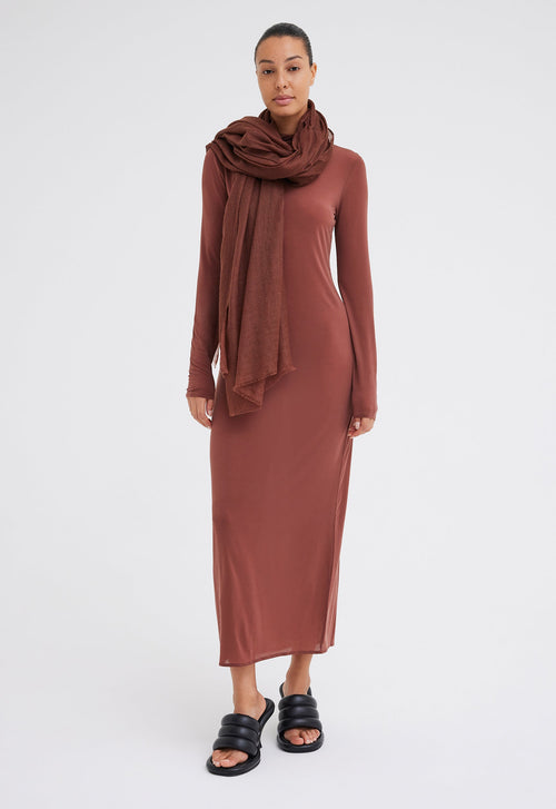 Jac+Jack Gauze Silk Cashmere Shawl - Burbank Red